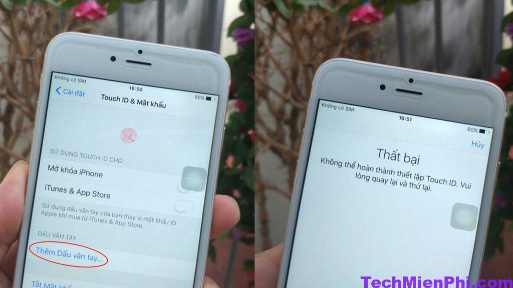 Tác hại khi Touch ID không thể kích hoạt