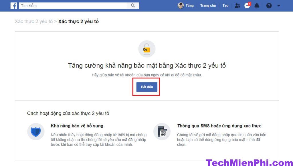 Ứng dụng xác thực Facebook