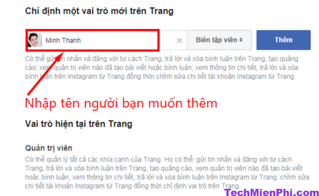 Vai trò trên trang 