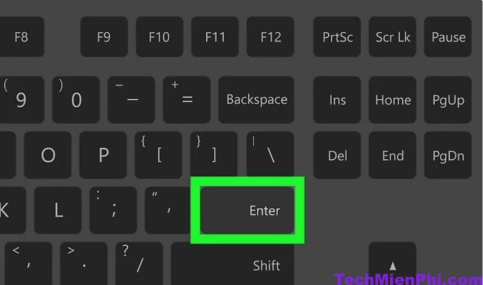 Nhấn Enter hoặc ấn Return