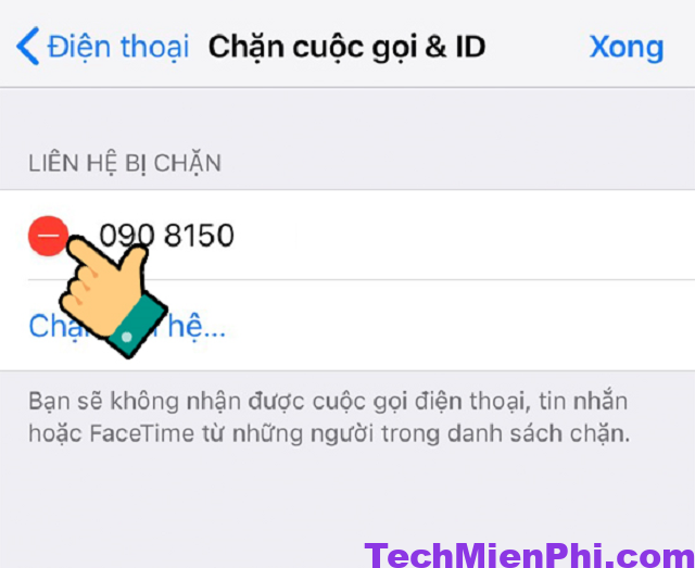 Bị chặn số điện thoại