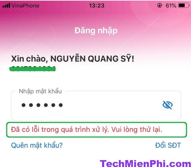 Momo bị lỗi không đăng nhập được 