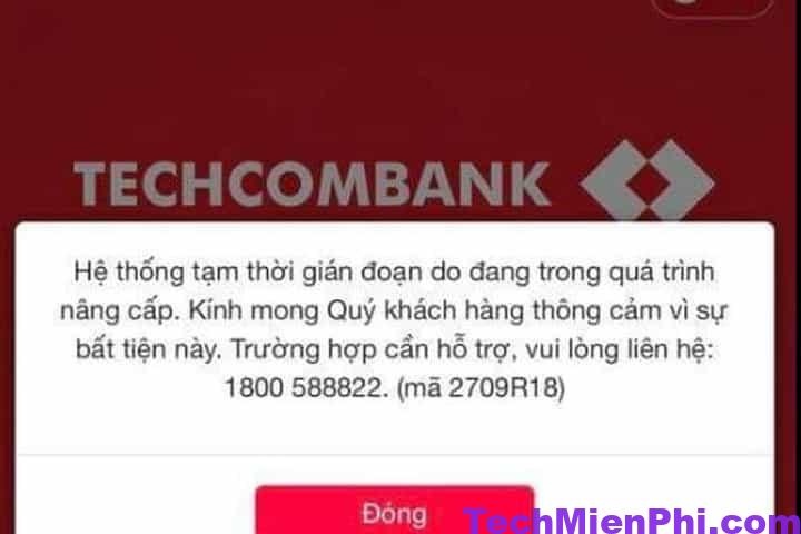 techcombank bị lỗi hôm nay