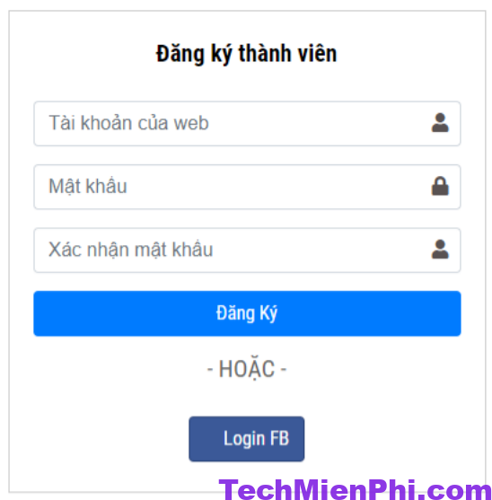 Đăng ký thành viên trên website