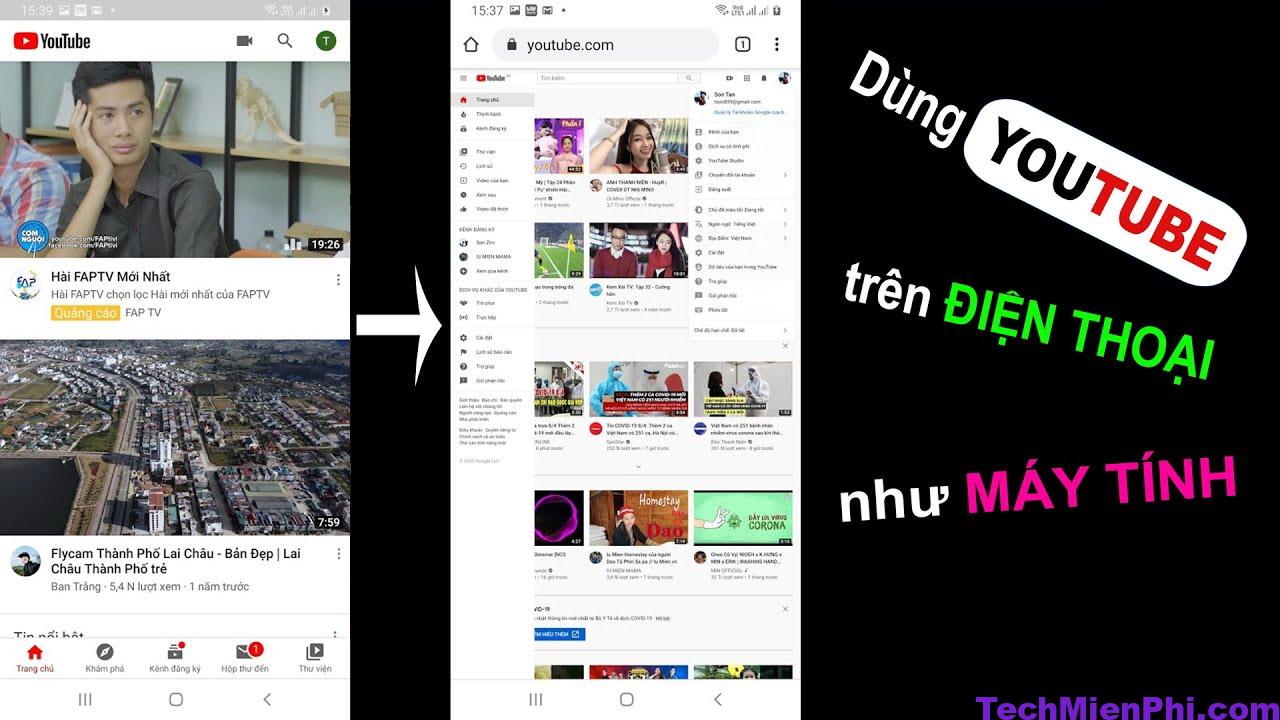 Cách xem youtube web trên điện thoại đơn giản nhất