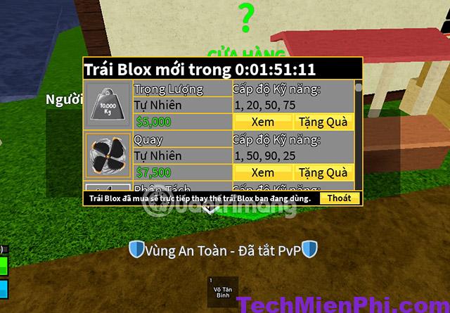 Trái quay trong blox fruit có mạnh không? Giá bao nhiêu