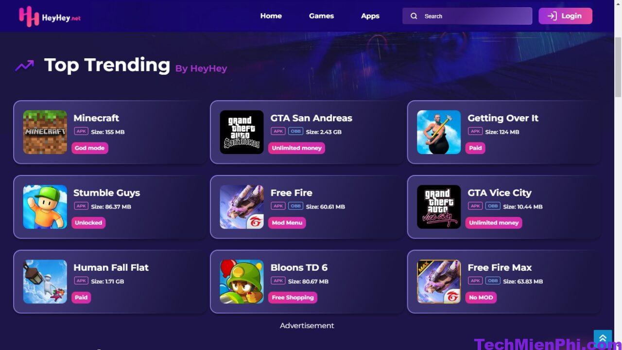 Download HeyHey Mod Apk cho Android, IOS (Minecraft, GTA 5)