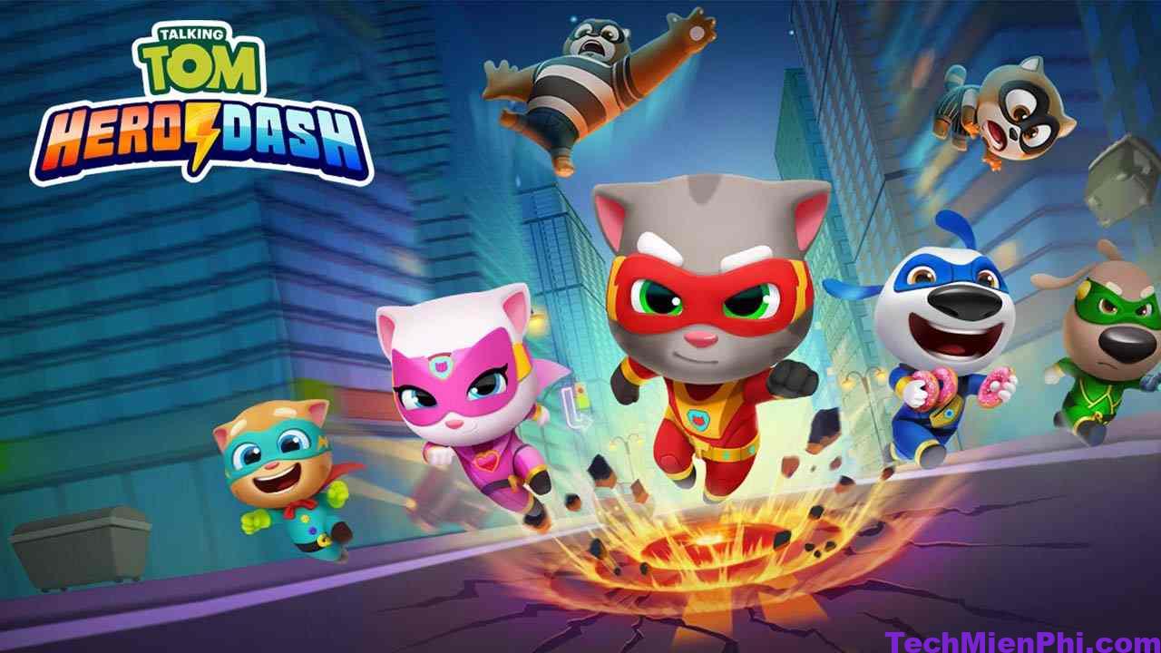 Tải Talking Tom Hero Dash MOD Apk ( Vô hạn tiền, đá quý)
