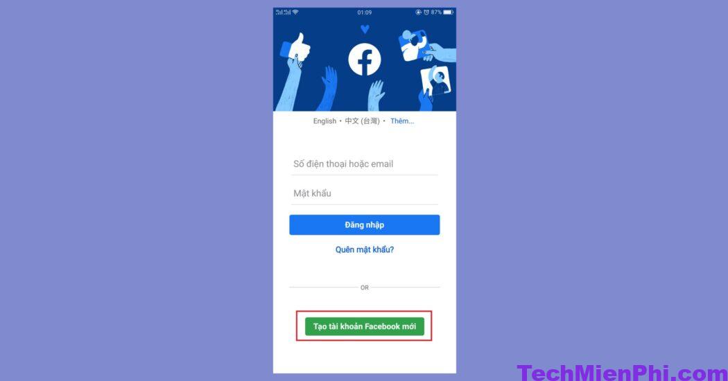 tạo tài khoản facebook