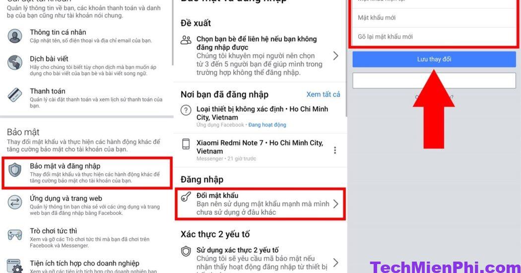 Cách đổi mật khẩu FaceBook