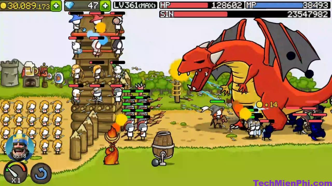 Tải Hack Grow Castle 1.38.10 APK (MOD Menu, full tiền, Kim cương)